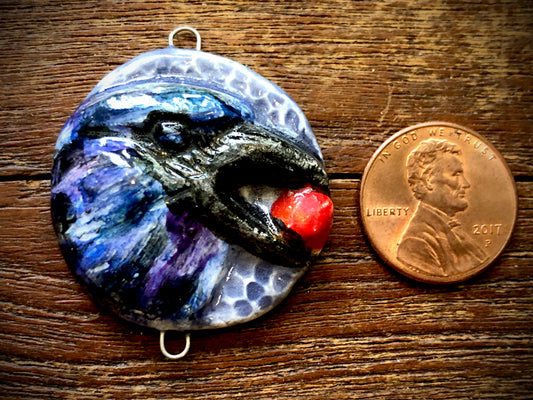 Jenny Davies-Reazor - Crow Ceramic Pendant/Connector