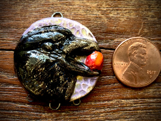 Jenny Davies-Reazor - Crow Ceramic Pendant/Connector