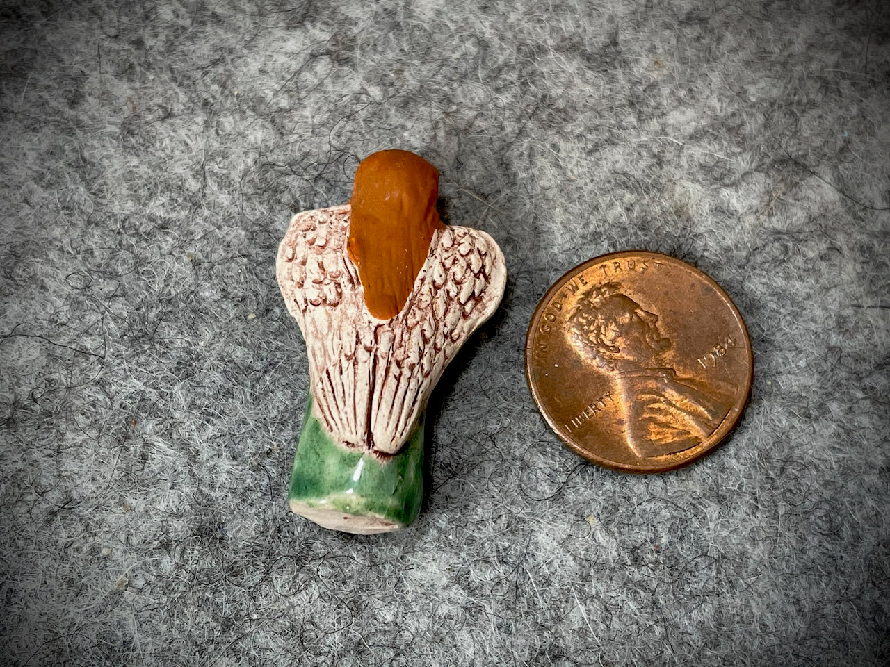 Peruvian Ceramic Bead—Green Angel