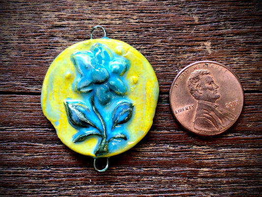 Jenny Davies-Reazor - Flower Ceramic Pendant/Connector