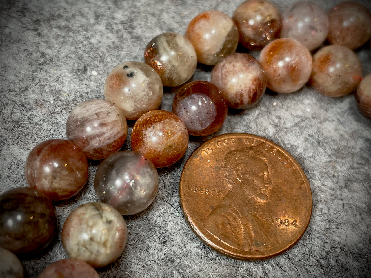 Sunstone 8mm Round Beads