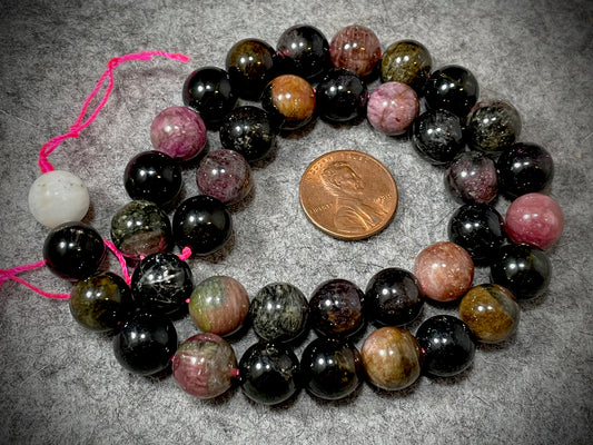 Tourmaline 10mm Round Beads