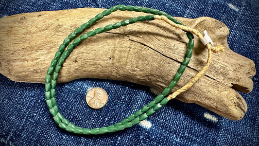 African Glass Bead Strand - 4mm x 7mm - 21"