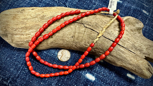 African Glass Bead Strand - 5mm x 7mm - 21"