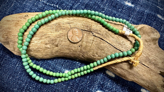 African Glass Bead Strand - 4mm x 5mm - 24"