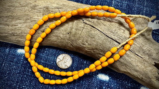 African Glass Bead Strand - 5mm x 7mm - 21"