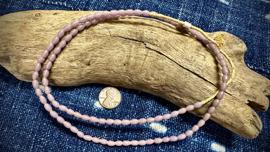 African Glass Bead Strand - 4mm x 6mm - 24"