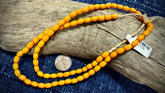 African Glass Bead Strand - 5mm x 7mm - 21"