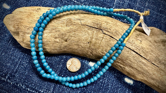 African Glass Bead Strand - 5mm x 5mm - 24"