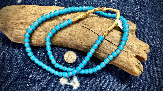 African Glass Bead Strand - 6mm x 8mm - 22"