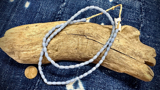 African Glass Bead Strand - 4mm x 7mm - 21"