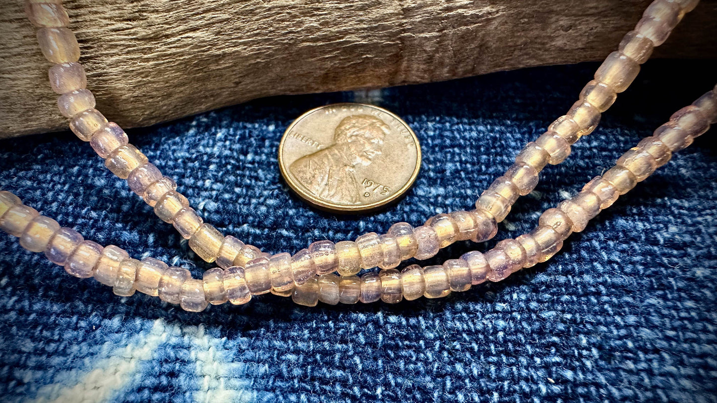 African Glass Bead Strand - 2mm x 3mm - 23"