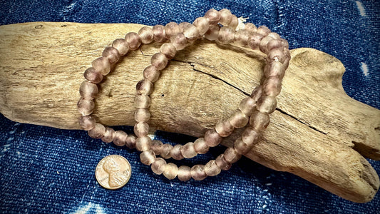 African Glass Bead Strand - 8mm x 8mm - 21"