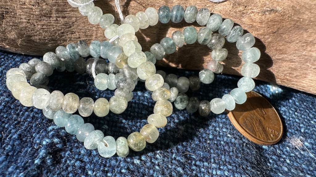 Beryl Smooth Rondelle Beads - 3mm x 5mm - 13”