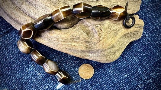 Horn Barrel Bead Strand - 14mm x 18mm - 7”