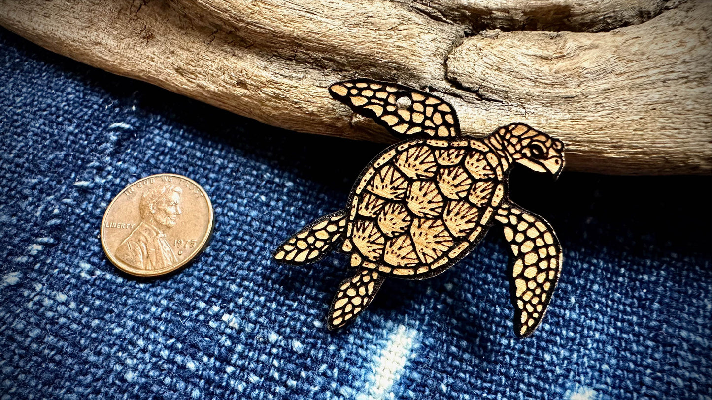 AG Wooden Pendant—Sea Turtle