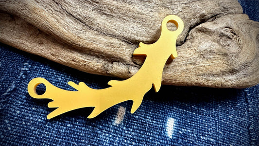 Acrylic Cutout Pendant—Branch—Gold