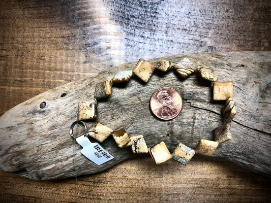 Picture Jasper Diamond Bead Strand - 10mm - 8"