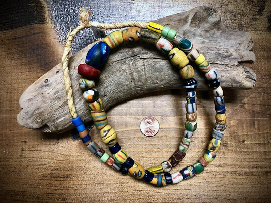 West African Mixed Trade Bead Strand