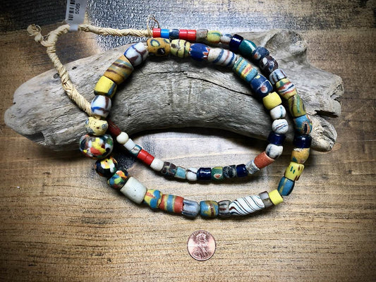 West African Mixed Trade Bead Strand