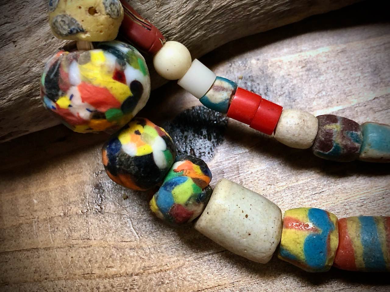 West African Mixed Trade Bead Strand