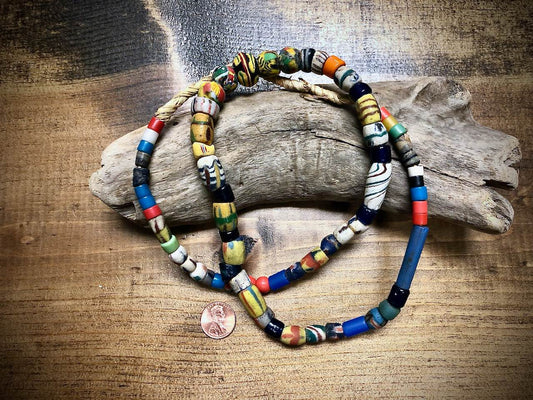 West African Mixed Trade Bead Strand