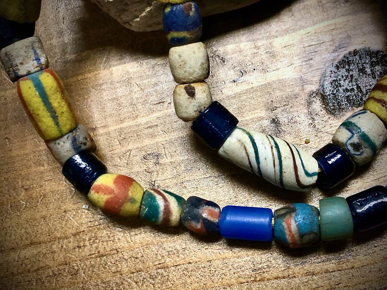 West African Mixed Trade Bead Strand