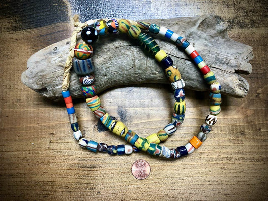 West African Mixed Trade Bead Strand