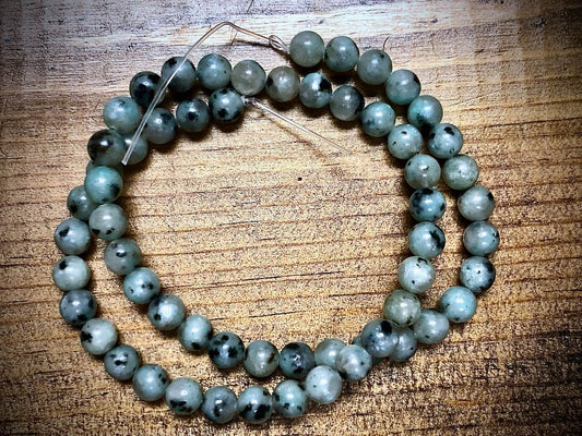 Sesame Jasper Smooth Rounds Bead Strand - 6mm - 15"