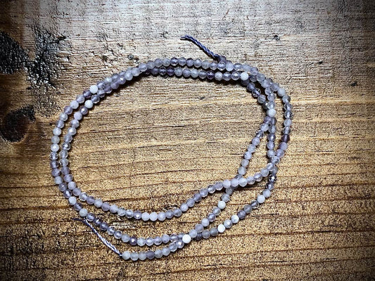Lavender Amethyst Faceted Rounds Bead Strand - 2mm - 15.5"