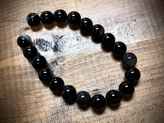 Sardonyx Smooth Rounds Bead Strand - 10mm - 8"