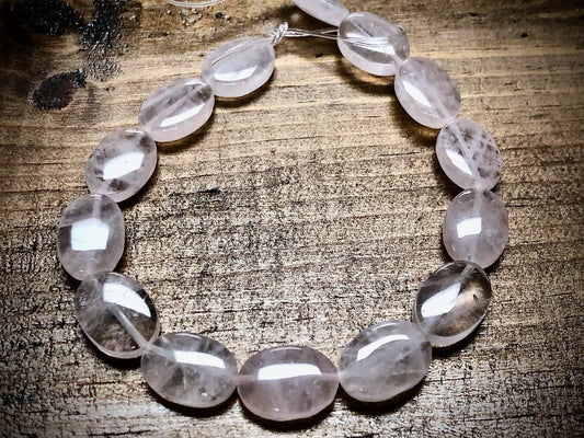Rose Quartz (Dyed) Smooth Ovals Bead Strand - 10mm x 14mm - 8"