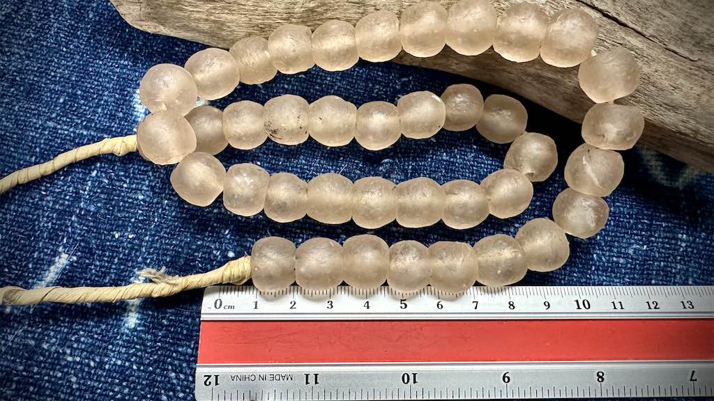 African Glass Bead Strand - Large-Hole Rounds - 15mm - 20”