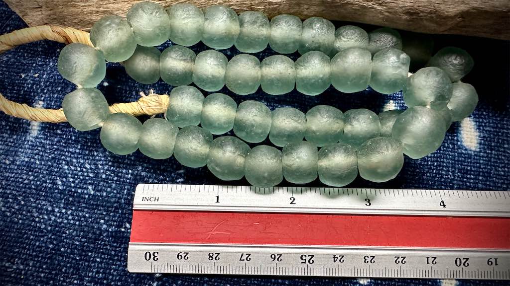 African Glass Bead Strand - Large-Hole Rounds - 15mm - 20”