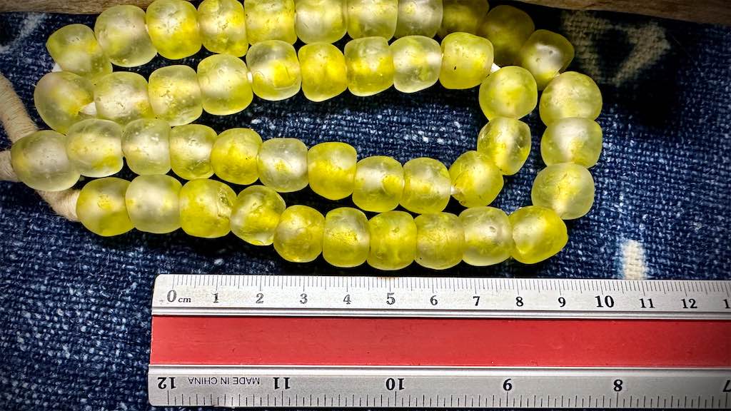 African Glass Bead Strand - Large-Hole Rounds - 14mm - 21”