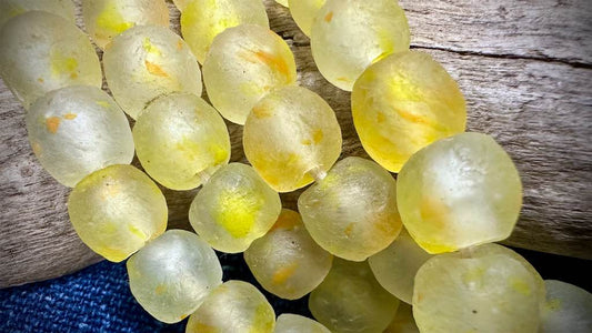 African Glass Bead Strand - Large-Hole Rounds - 15mm - 21”