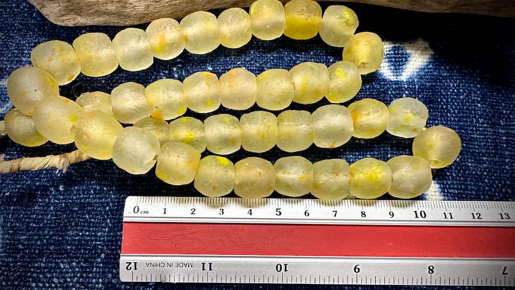 African Glass Bead Strand - Large-Hole Rounds - 15mm - 21”