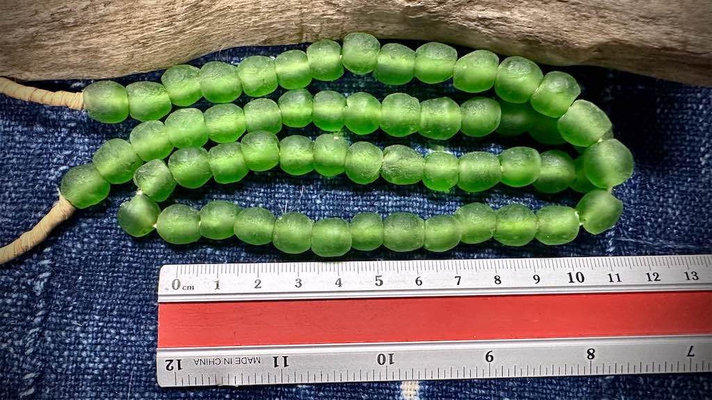 African Glass Bead Strand - Large-Hole Rounds - 10mm - 21”