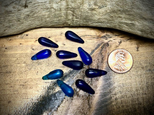 African Trade Bead Lot: 10 Mali Wedding Trade Beads—7mm x 16mm