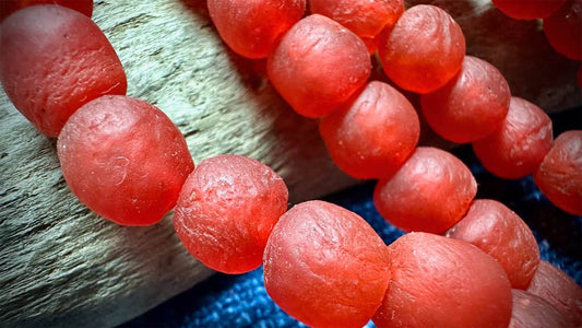 African Glass Bead Strand - Large-Hole Rounds - 10mm - 19”