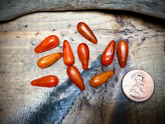 African Trade Bead Lot: 10 Mali Wedding Trade Beads—7mm x 16mm