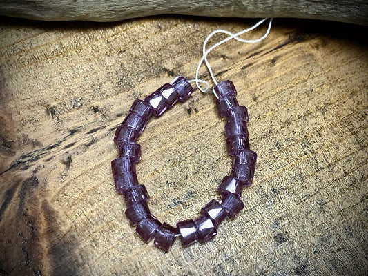 Faceted Baby Roller Czech Glass Strand