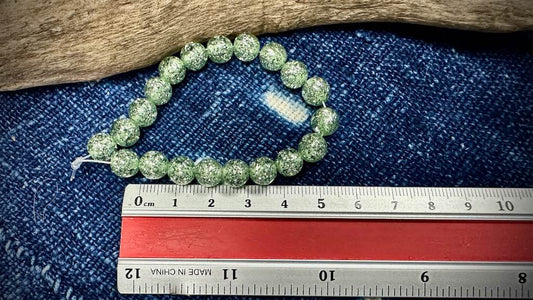 Italian Polyester Bead Strand - Round - Sage - 8mm