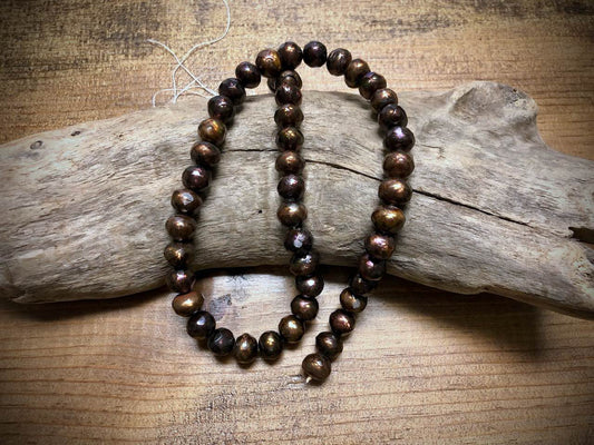 Old-Stock, Vintage Freshwater Pearls - Faceted - 10mm - 16”