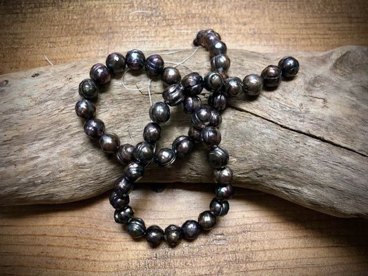 Old-Stock, Vintage Freshwater Pearls - Faceted - 8mm - 16”