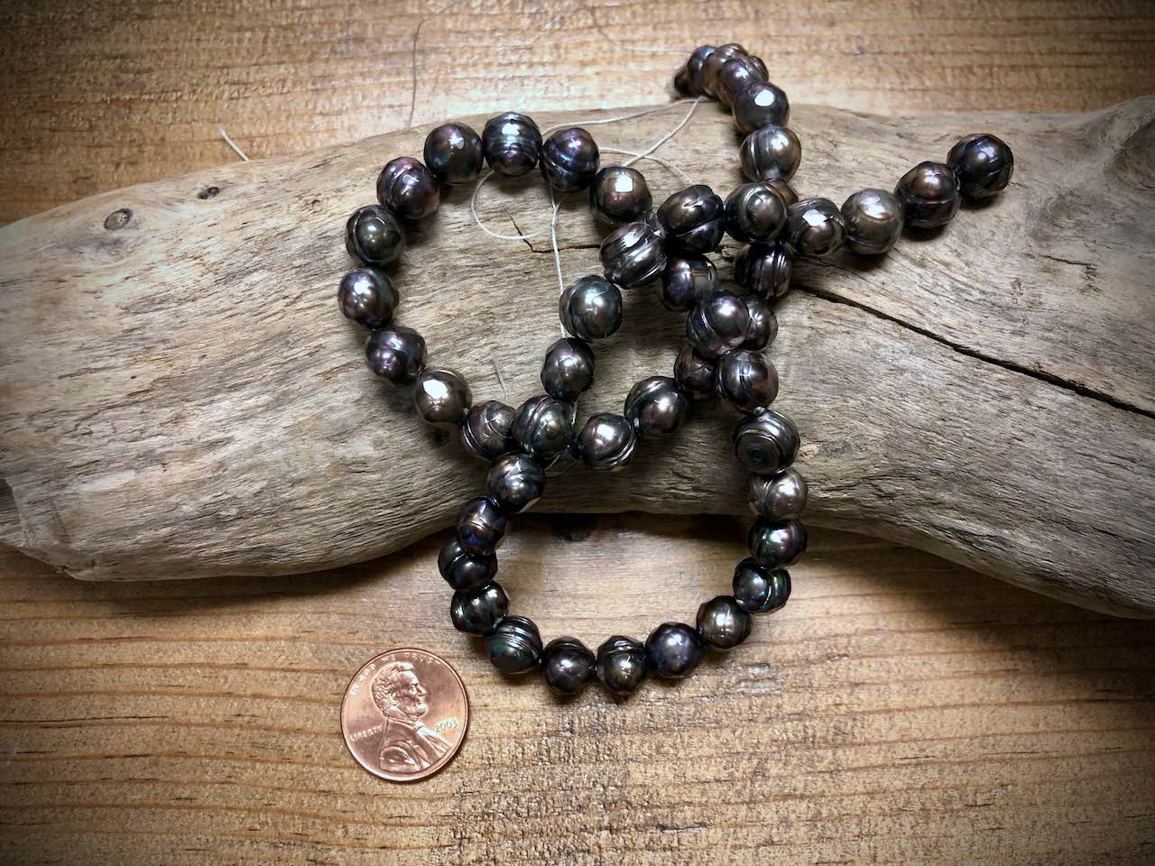 Old-Stock, Vintage Freshwater Pearls - Faceted - 8mm - 16”