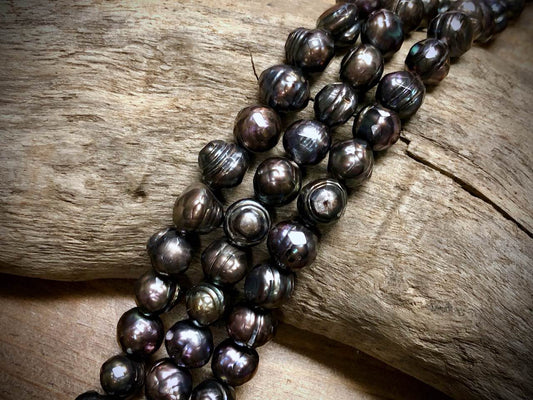 Old-Stock, Vintage Freshwater Pearls - Faceted - 8mm - 16”