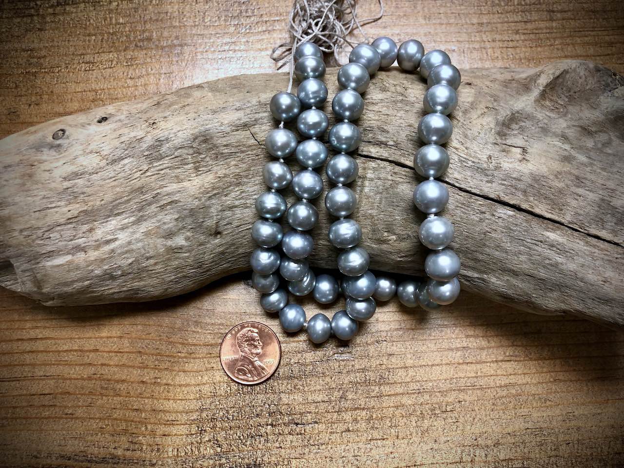 Old-Stock, Vintage Freshwater Pearls - 9mm - 16”