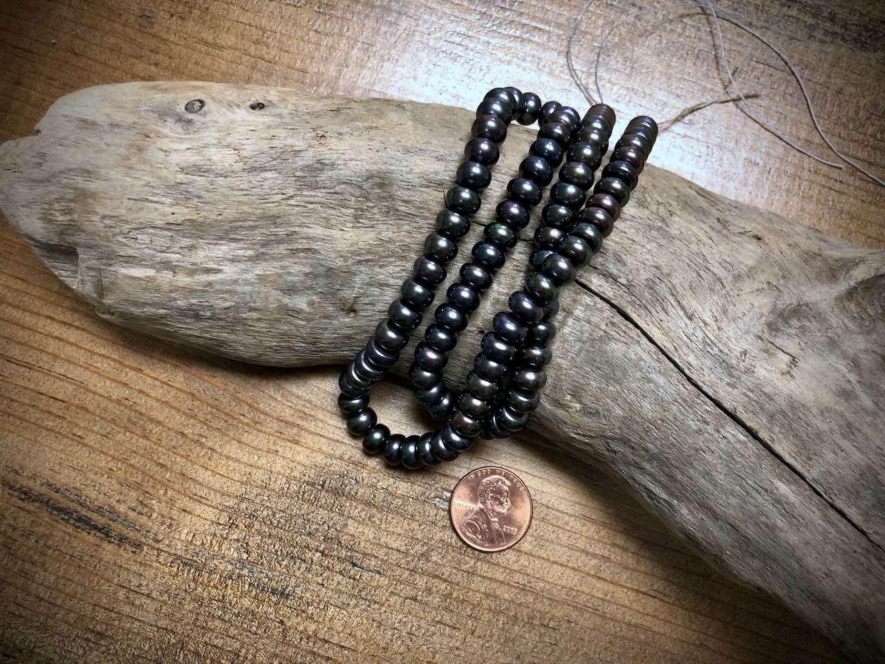 Old-Stock, Vintage Freshwater Pearls - 7mm x 5mm - 16”