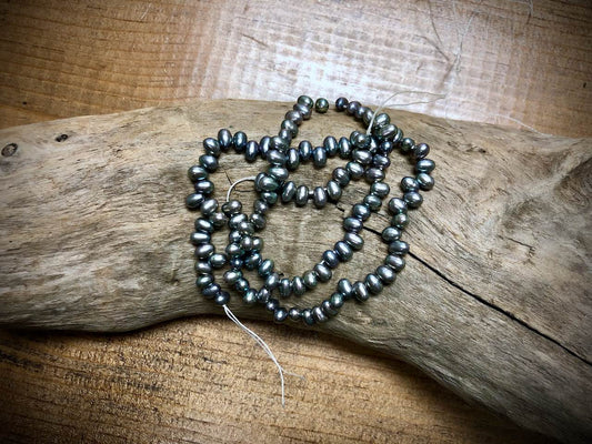 Old-Stock, Vintage Freshwater Pearls - 3mm x 5mm - 14”